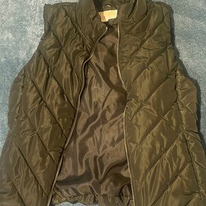 Michael Kors Dark Green Quilted Vest